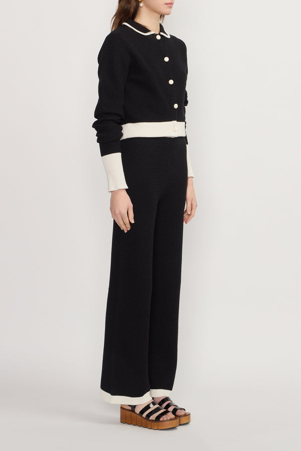 D'estrëe Paris Contrast-Trim Cardigan