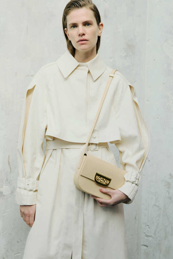 D'estrëe Paris DENIM ECRU Belted Trench Coat