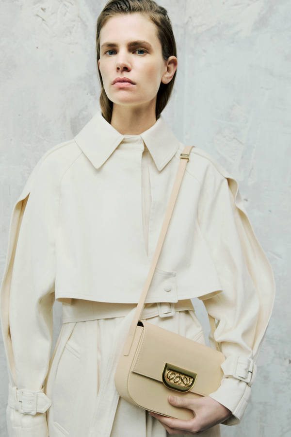 D'estrëe Paris DENIM ECRU Belted Trench Coat