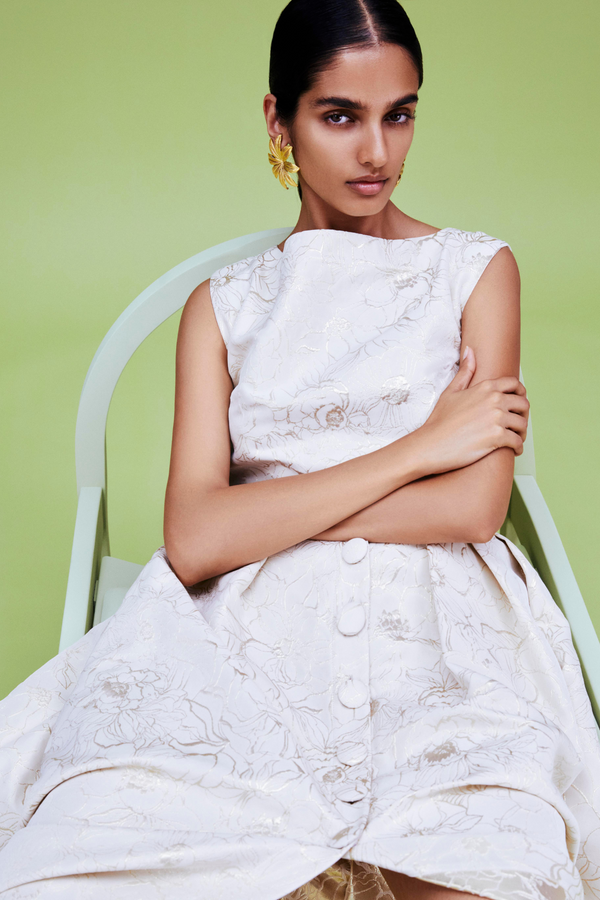 D'estrëe Paris Jacquard Stripe Crop Top