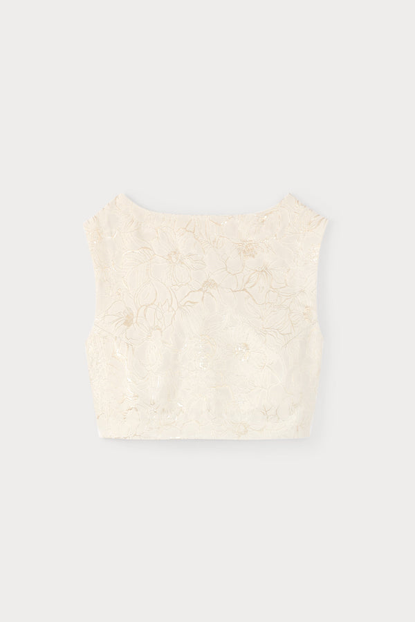 d'estrëe paris Jacquard Stripe Crop Top