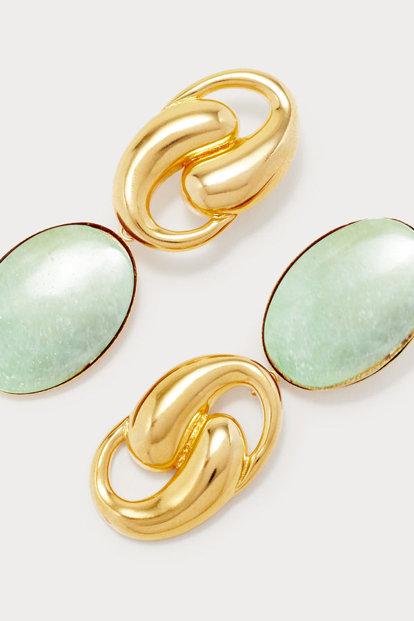 d'estrëe paris KNOT OVAL LIGHT BLUE CLIPS