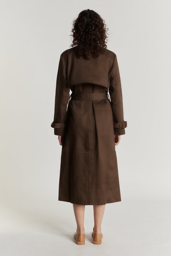 D'estrëe Paris RUDOLF TRENCH COAT DARK BROWN