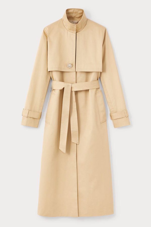 d'estrëe paris SAND Long Trench Coat