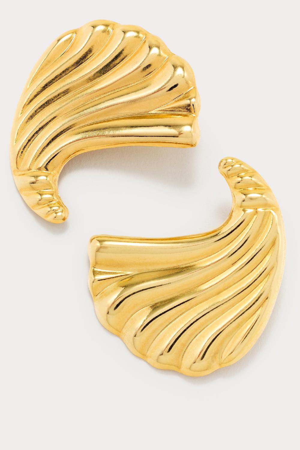 D'estrëe Paris Sculptural Gold-Tone Earrings