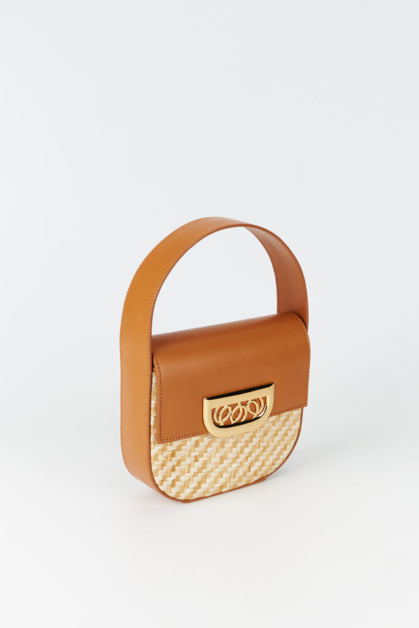 D'estrëe Paris Straw Handbag With Golden Latch