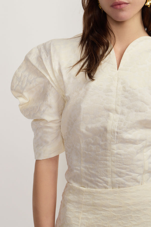 D'estrëe Paris Structured Jacquard Blouse