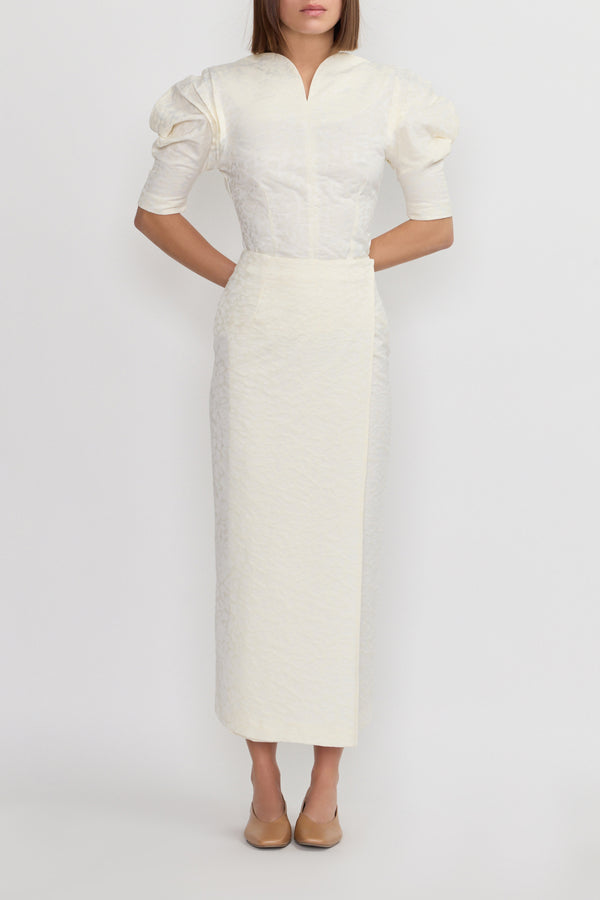 D'estrëe Paris Structured Jacquard Blouse