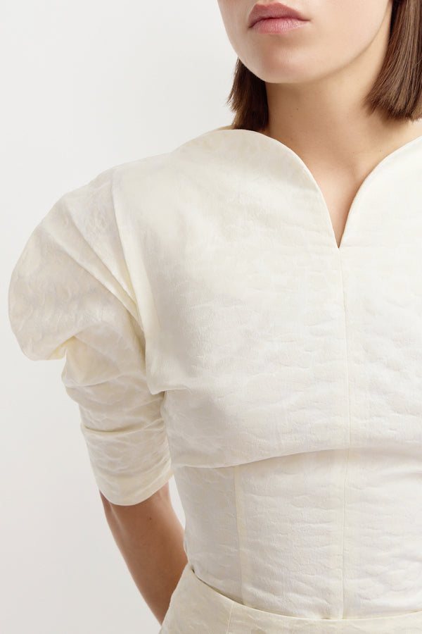 D'estrëe Paris Structured Jacquard Blouse