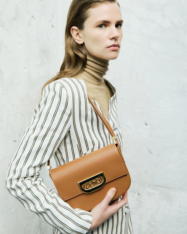 D'estrëe Paris WHITE AND BROWN Striped Blouse