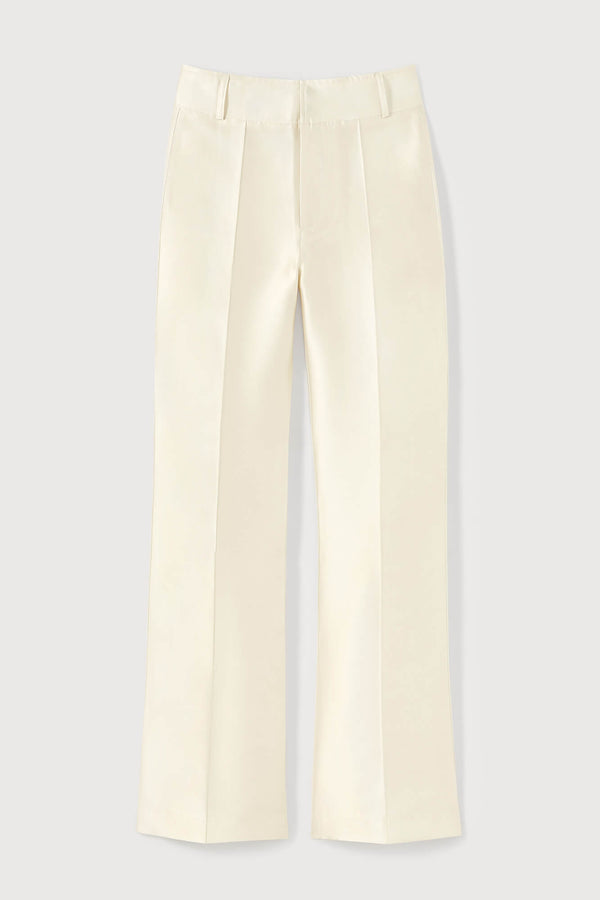 d'estrëe paris White Satin Flared Pants