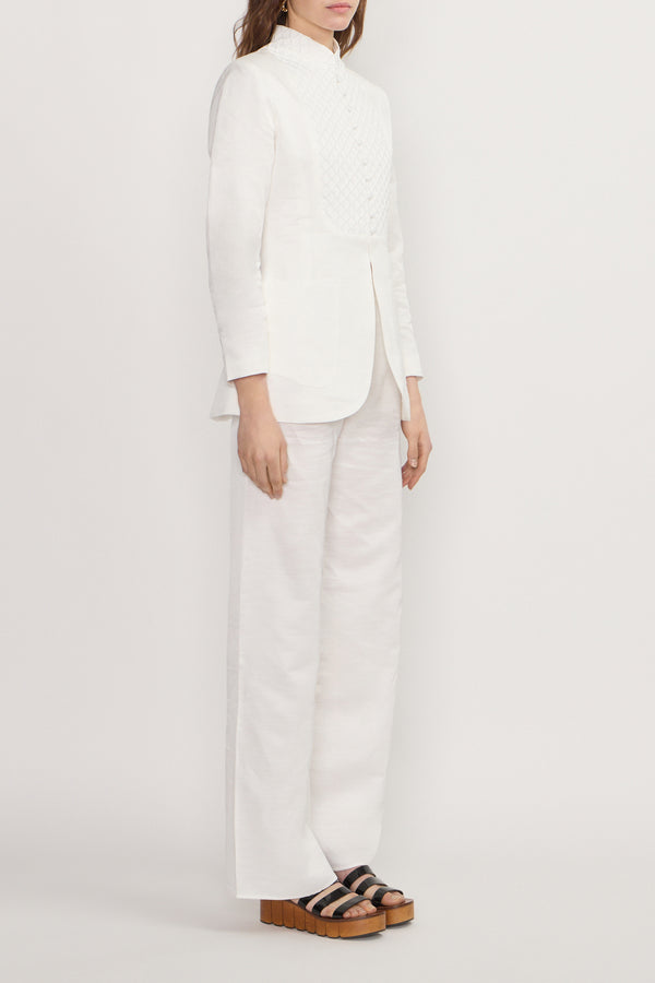 D'estrëe Paris White Textured Pants