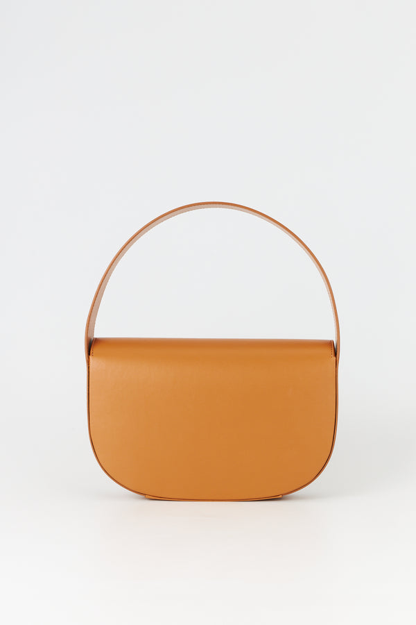 D'estrëe Paris Geometric Leather Handbag With Golden Latch Camel