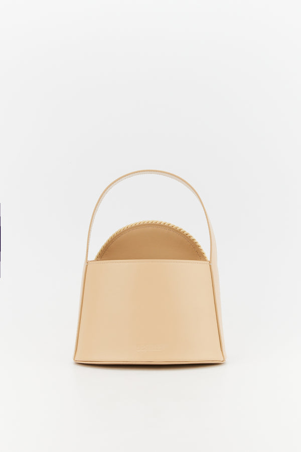 D'estrëe Paris Leather Bag With Passementerie Details Beige