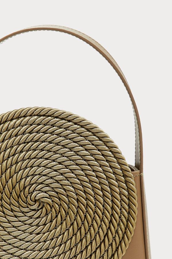 D'estrëe Paris Leather Bag With Passementerie Details Khaki