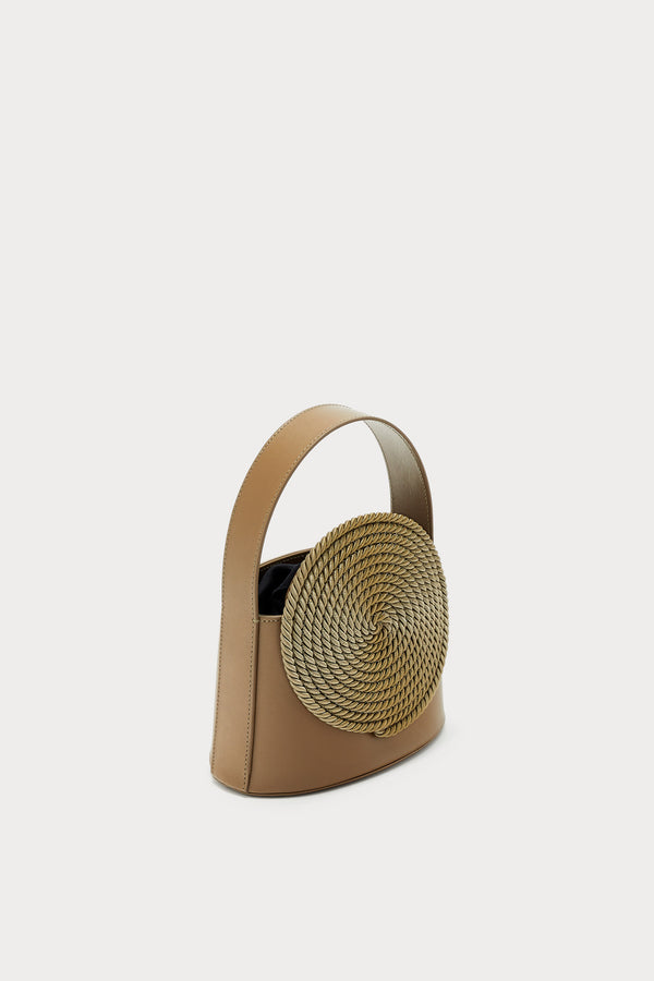 D'estrëe Paris Leather Bag With Passementerie Details Khaki