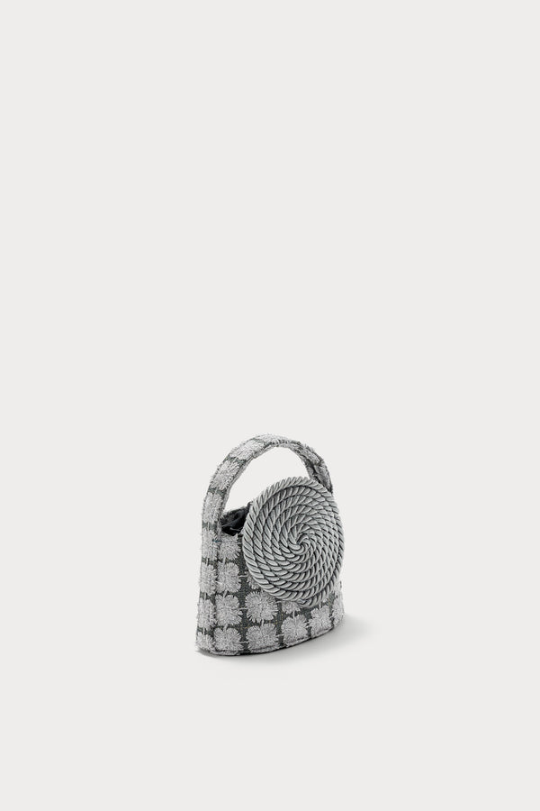 D'estrëe Paris Leather Mini Bag With Passementerie Detail Grey