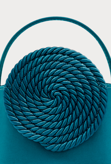 D'estrëe Paris Leather Mini Bag With Passementerie Detail Petrol