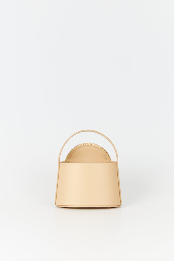 D'estrëe Paris Leather Mini Bag With Passementerie Details Beige