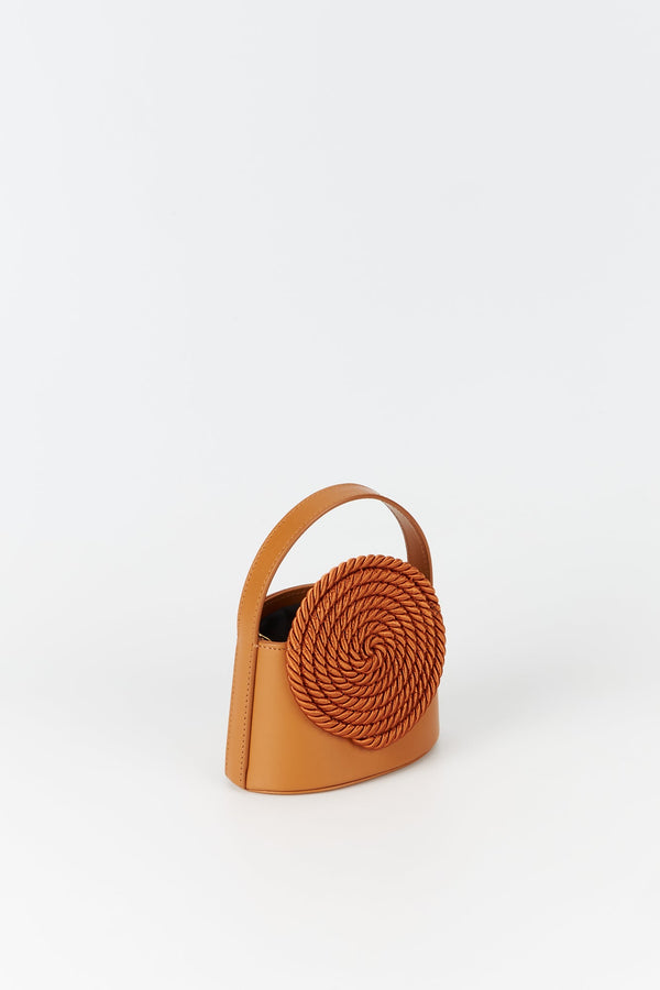 D'estrëe Paris Leather Mini Bag With Passementerie Details Camel