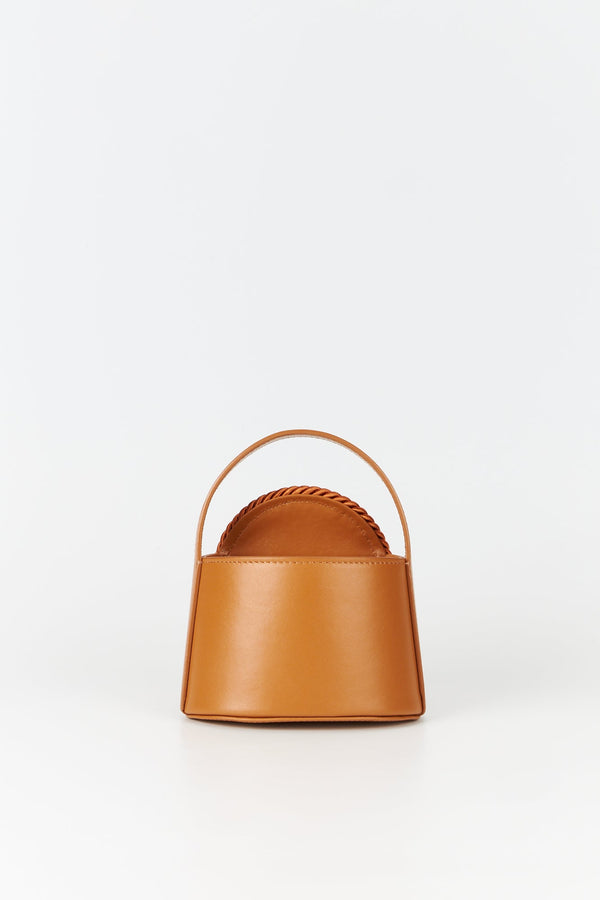 D'estrëe Paris Leather Mini Bag With Passementerie Details Camel