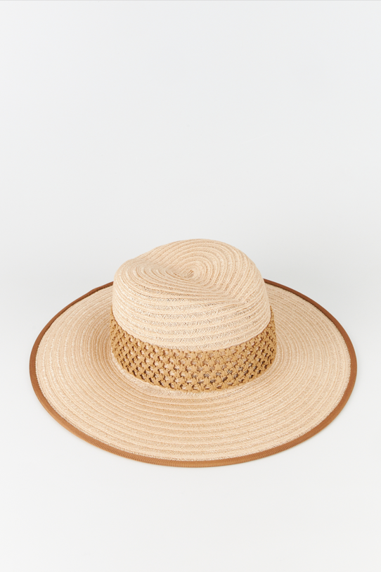 D'estrëe Paris Natural Straw Hat With Intricate Band