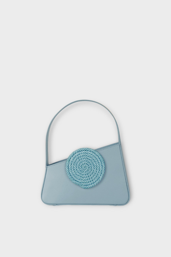 d'estrëe paris NIAGARA BLUE Asymmetric Leather Quilted Mini Bag