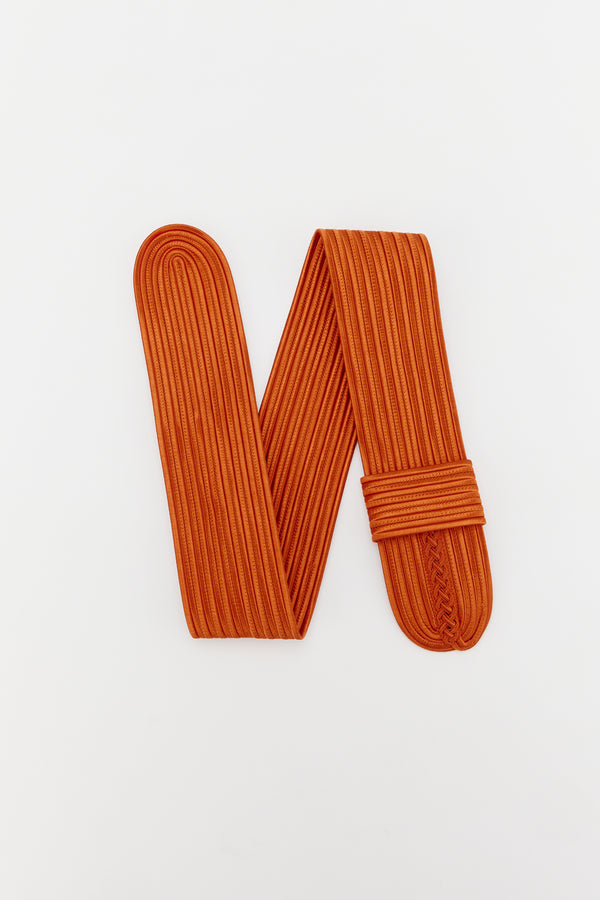 d'estrëe paris ORANGE PASSEMENTERIE BELT with Contrast Edging