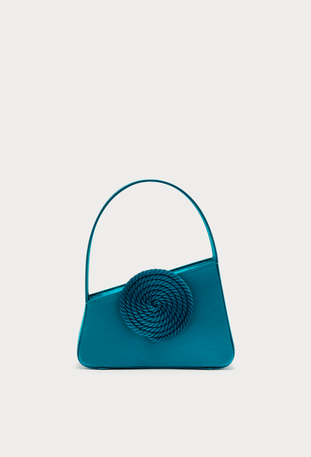 d'estrëe paris PETROLE Asymmetric Satin Passementerie Mini Bag