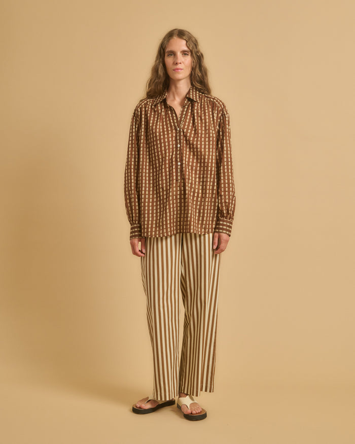 Diega CHEMISE CALBIZA 1 CAMEL TERRE ECRU