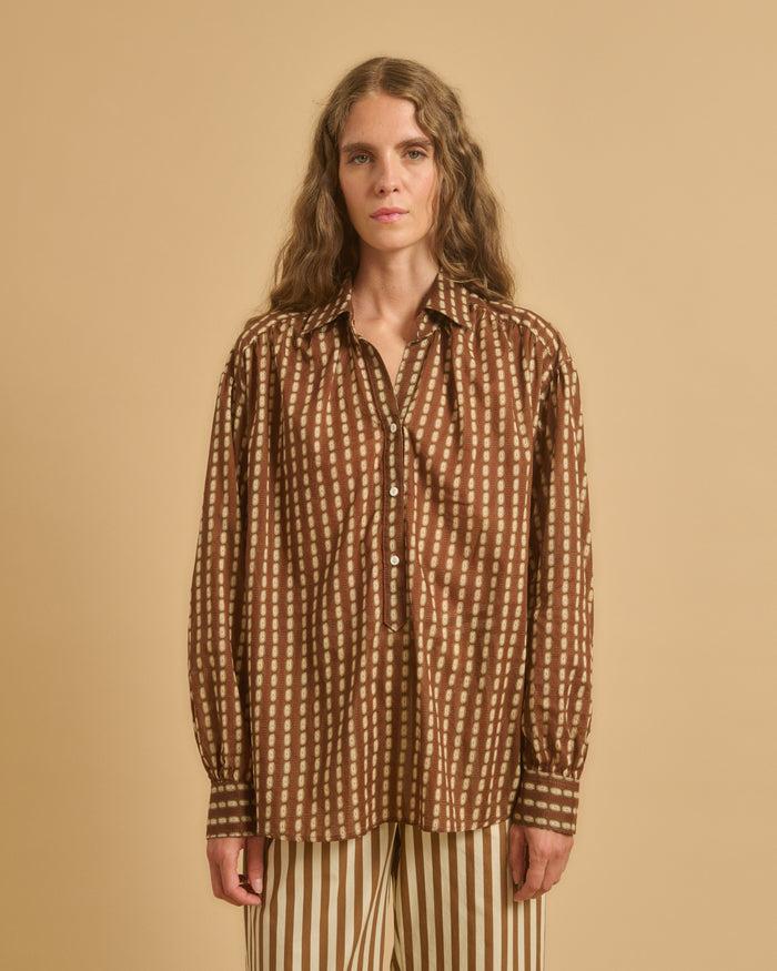 diega CHEMISE CALBIZA 1 CAMEL TERRE ECRU