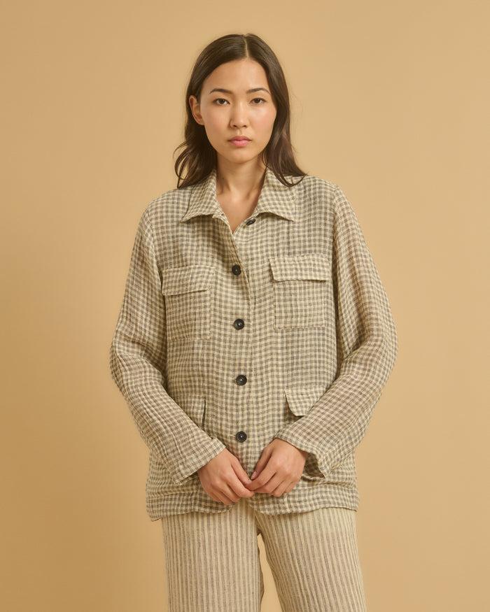 Diega CHEMISE CHIARA 1 ECRU CHOCO NOIR