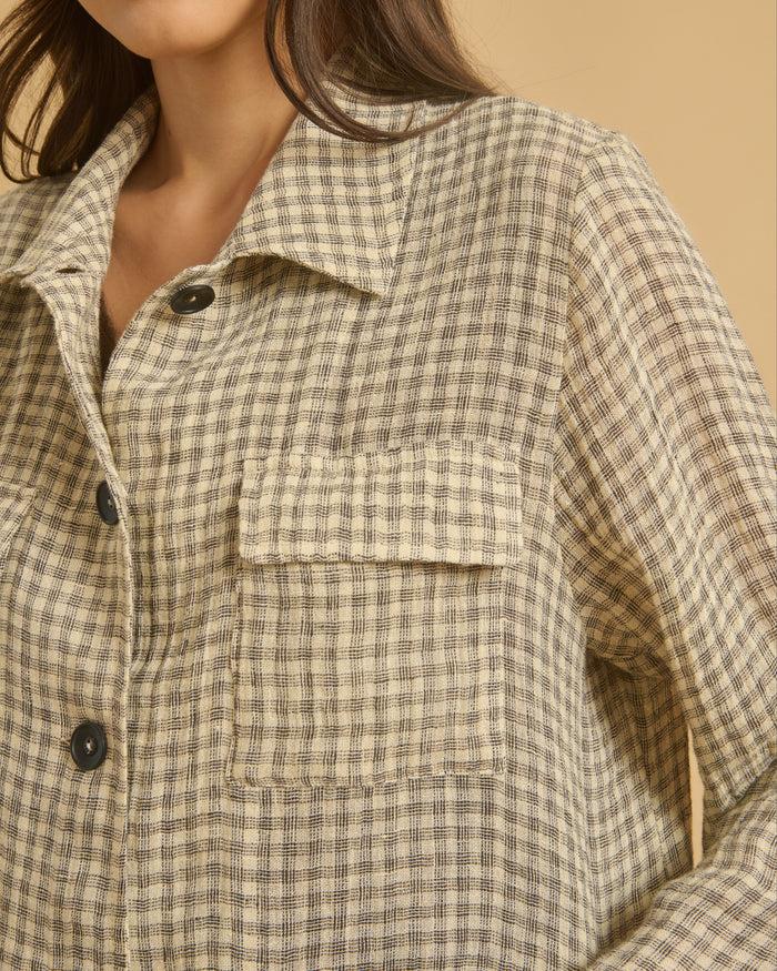 Diega CHEMISE CHIARA 1 ECRU CHOCO NOIR