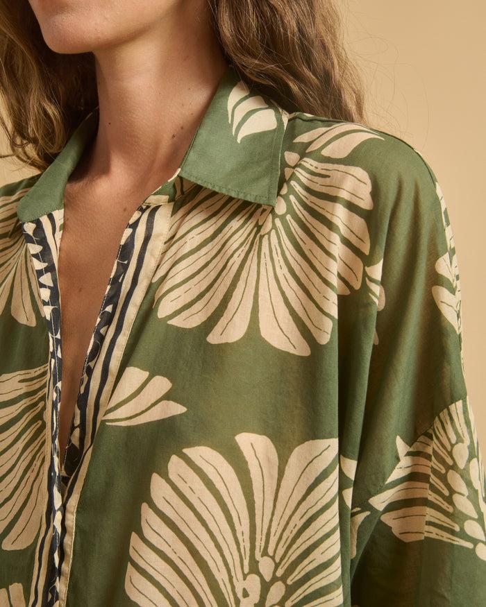 Diega CHEMISE CLARA 2 VERT MARINE ECRU