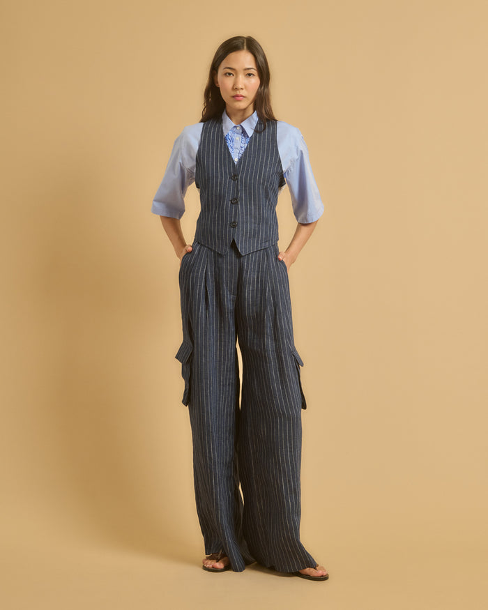 Diega GILET GAYO 1 BLEU BLANC