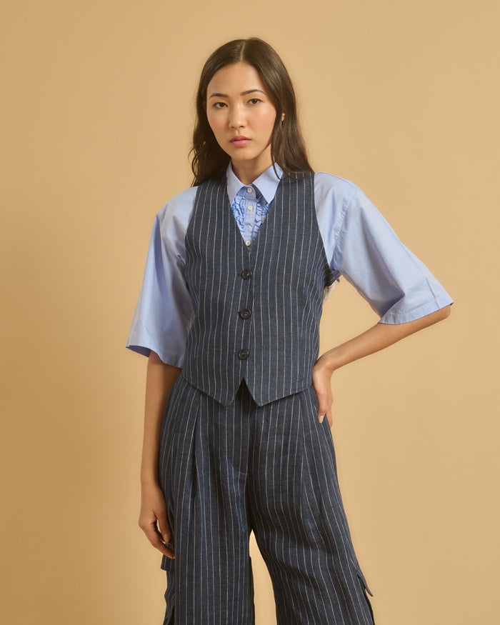 Diega GILET GAYO 1 BLEU BLANC