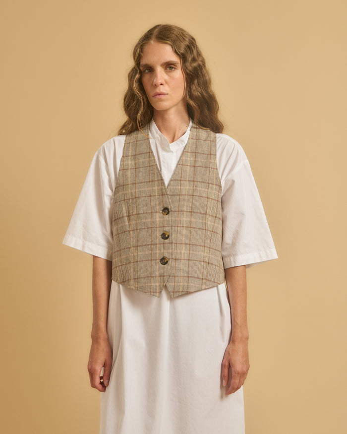 Diega GILET GAYO 1 CAMEL ECRU