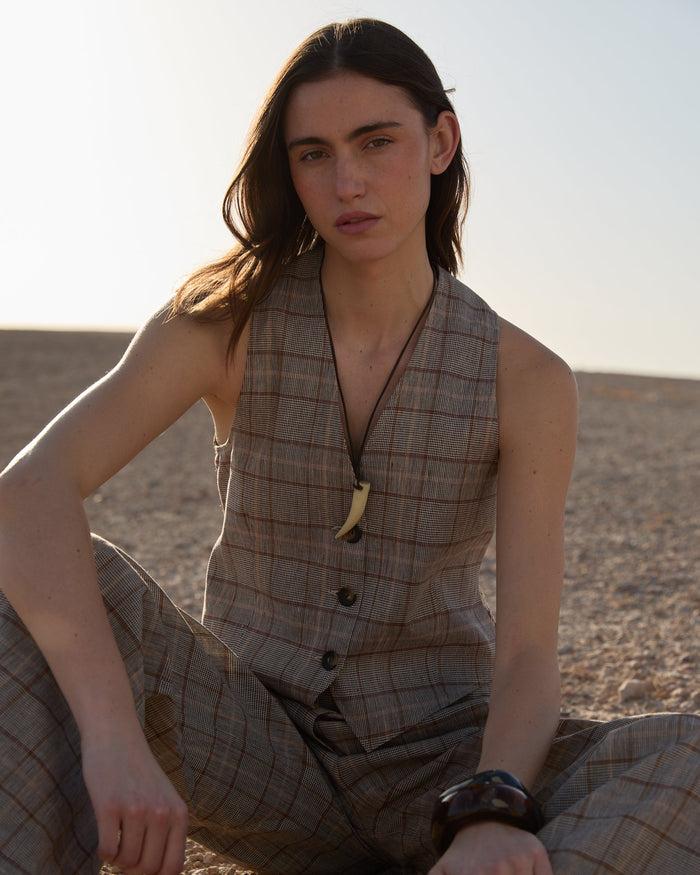 diega GILET GAYO 1 CAMEL ECRU