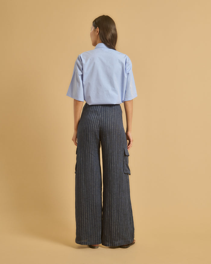 Diega PANTALON PACO 1 BLEU BLANC