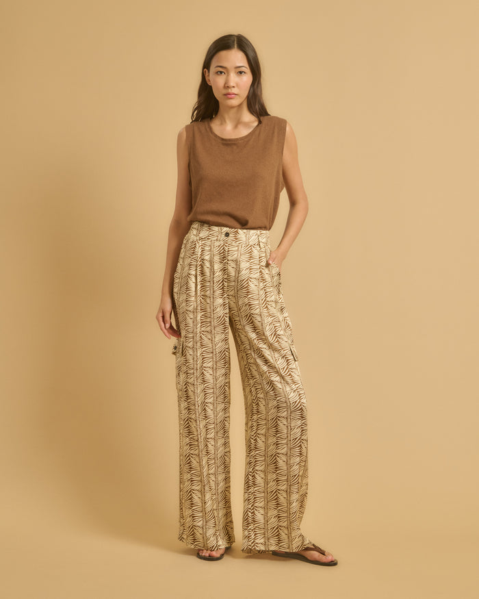 diega PANTALON PAPANO 2 ECRU CAMEL