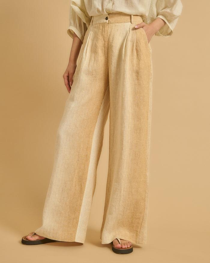 Diega PANTALON PAVANO 3 PAILLE ECRU