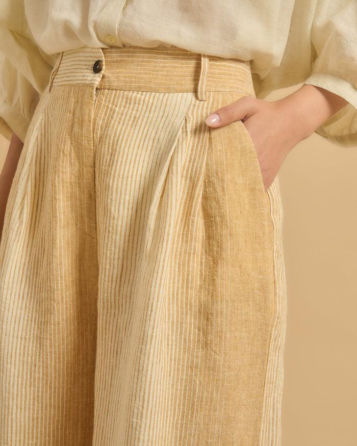 Diega PANTALON PAVANO 3 PAILLE ECRU