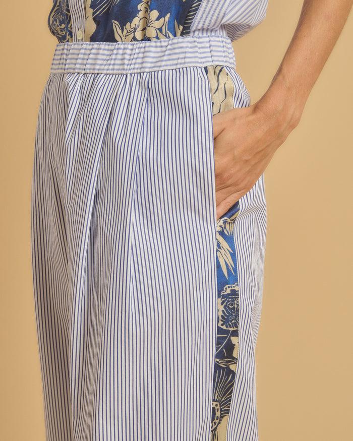 Diega PANTALON PEPO 1 BLEU BLANC