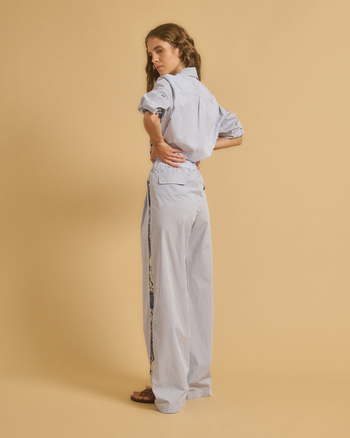 Diega PANTALON PEPO 1 BLEU BLANC