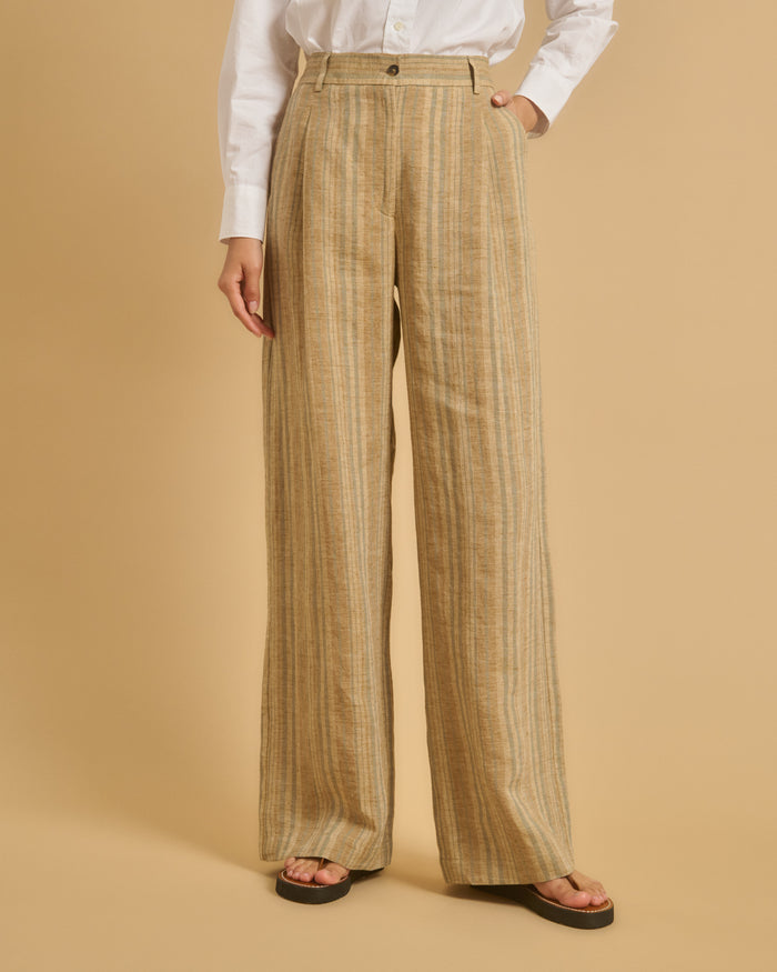 Diega PANTALON PEZO 2 TAUPE GRIS CIEL