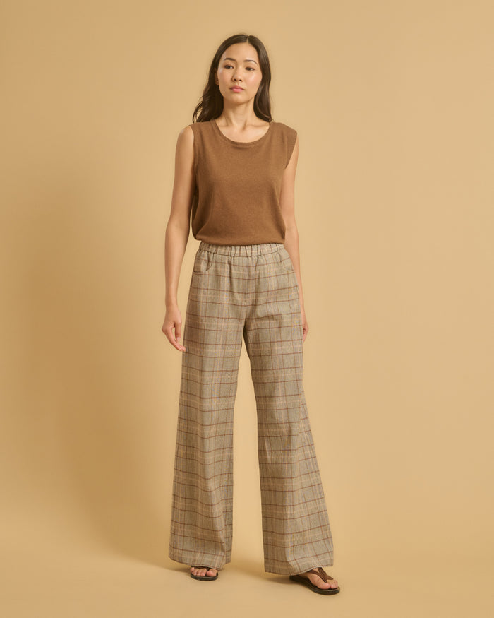 diega PANTALON PINDO 1 CAMEL ECRU