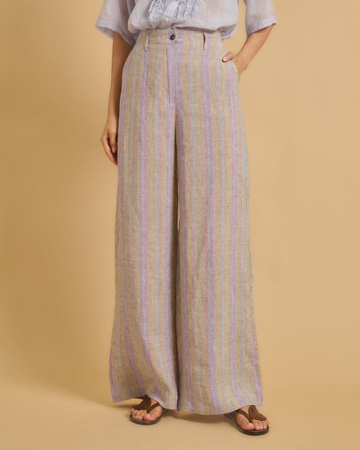 Diega PANTALON POMEO 1 CIEL VIOLET TAUPE