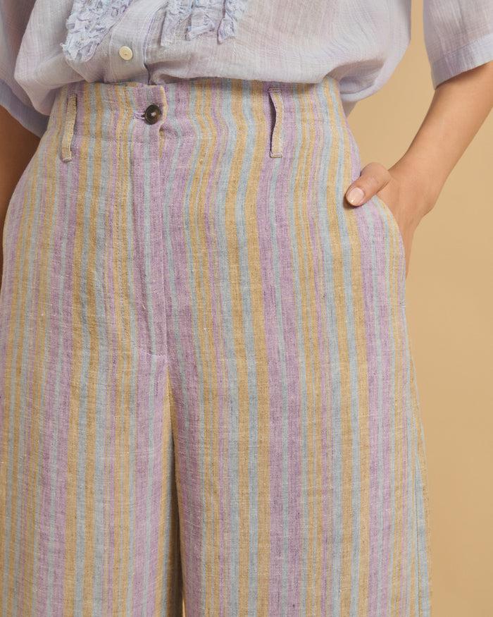 Diega PANTALON POMEO 1 CIEL VIOLET TAUPE