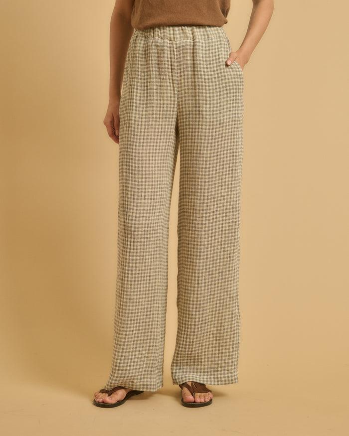 Diega PANTALON PORTORICO 1 ECRU CHOCO NOIR