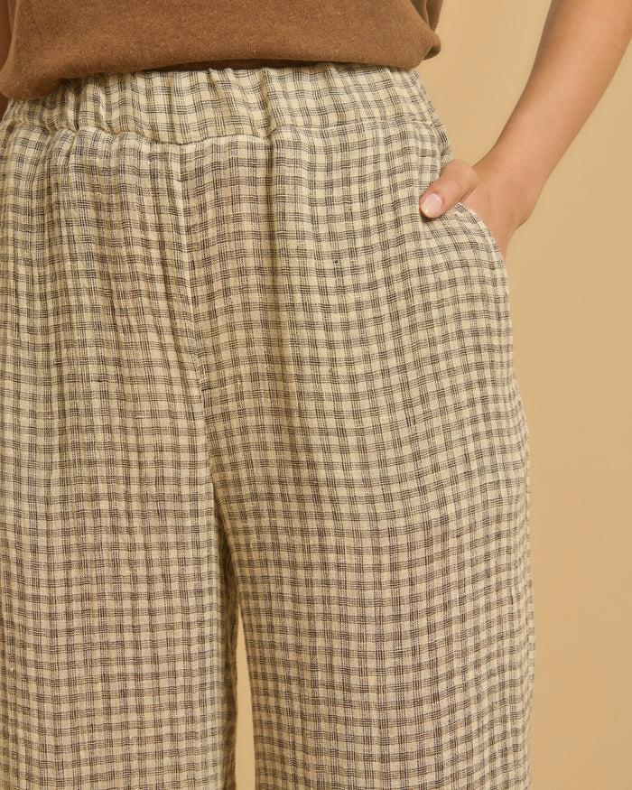 Diega PANTALON PORTORICO 1 ECRU CHOCO NOIR